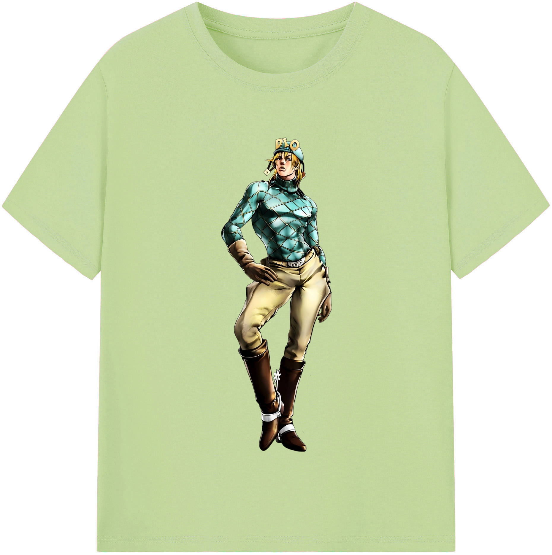 （画像用） ジョジョの奇妙な冒険 ディオ?ブランドー JoJo's Bizarre Adventure Dio Brando 綿100％半袖Tシャツ（フロントプリント）
